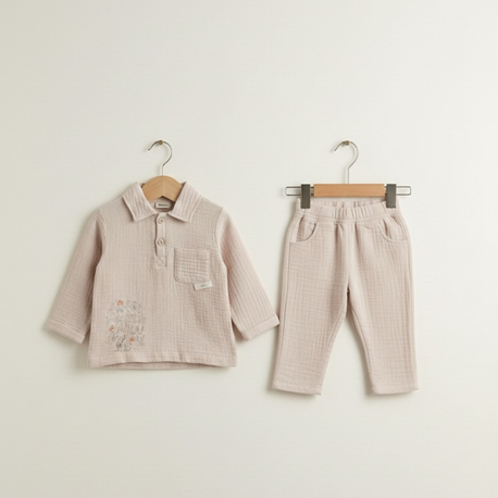 İncila %100 Pamuk Müslin Unisex Takım