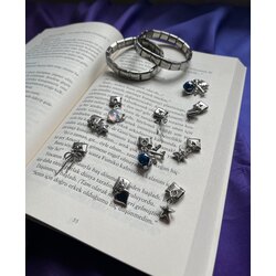 Dünya ve uçak figürlü charm