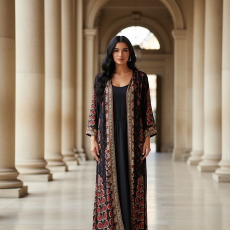 2 Parça Bİba Hint Elbise -Kaftan takım