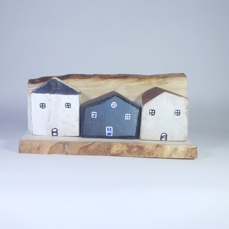 Eşsiz Minik Sokak Canlandırması - Ahşap ve Doğanın Buluşması (25x12x10 cm.)