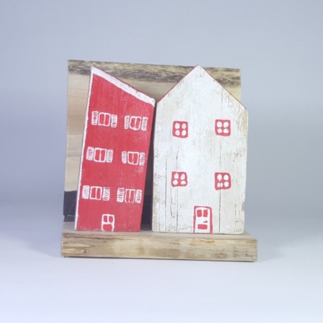 Eşsiz Minik Sokak Canlandırması - Ahşap ve Doğanın Buluşması (16x15x16 cm.)