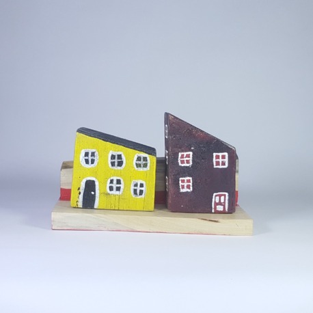 Eşsiz Minik Sokak Canlandırması - Ahşap ve Doğanın Buluşması (21x12x9 cm.)