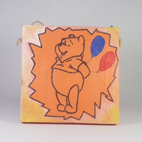 El Yapımı Masif Ahşap Duvar Süsü - 15x15 cm