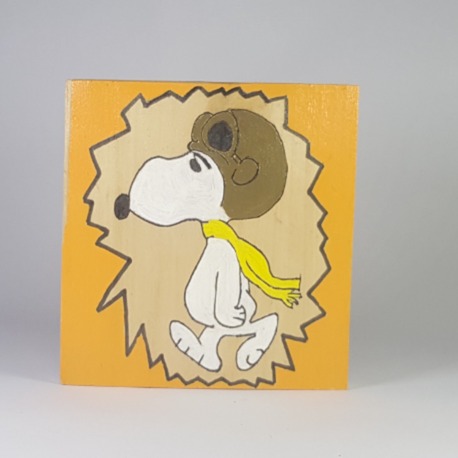 El Yapımı Masif Ahşap Duvar Süsü - 15x15 cm