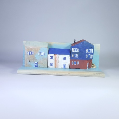 Eşsiz Minik Sokak Canlandırması - Ahşap ve Doğanın Buluşması (30x14x11 cm.)