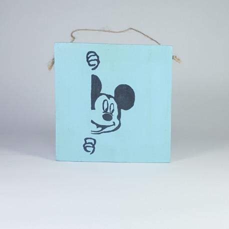 El Yapımı Masif Ahşap Duvar Süsü - 15x15 cm