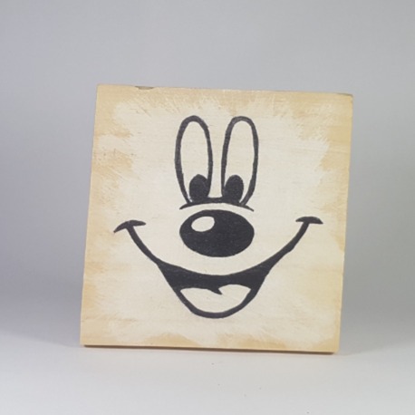 El Yapımı Masif Ahşap Duvar Süsü - 15x15 cm