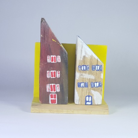 Ahşap ve Doğanın Buluşması (18x14,5x8,5 cm.) -Eşsiz Minik Sokak Canlandırması -