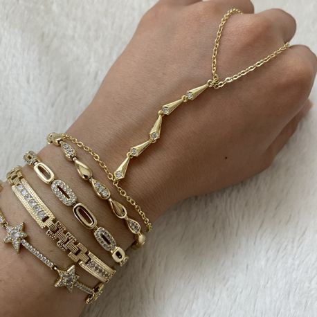 Ysx | 14K Ok Model Şahmeran Bileklik