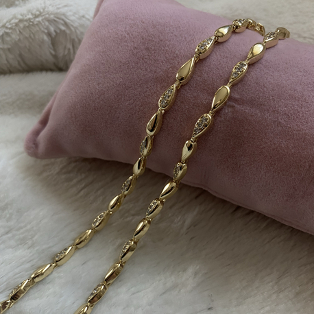 Damla Model Taş Detaylı Gold Özel Seri Bileklik