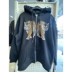 DESENLİ KAPŞONLU FERMUARLI HIRKA
