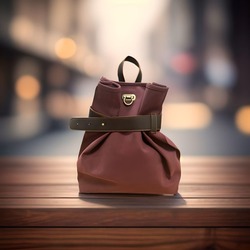 Handmade Süet Unisex Çanta - Bordo