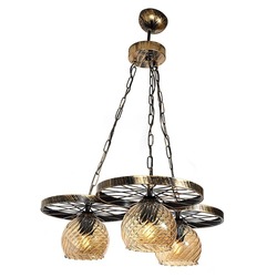 AVONNI AV-4150-3E Eskitme Kaplama Modern Avize E27 Metal Cam 81cm