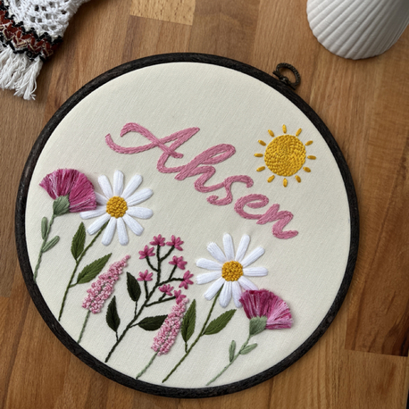“Ahsen” bebek odası kapı süsü (Kişiselleştirilir)