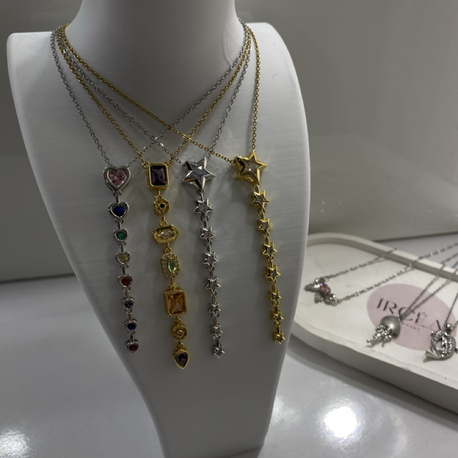 Kalpli Y kolye Gümüş