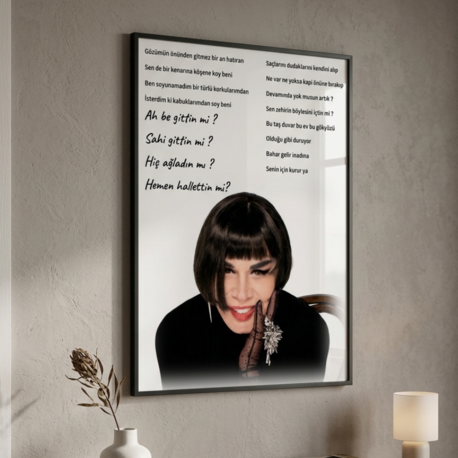Sezen Aksu Ahşap Poster