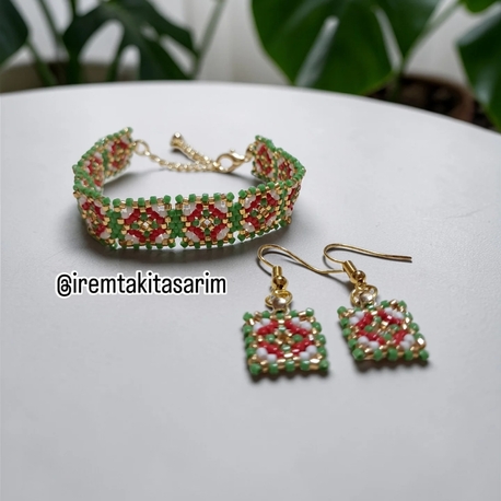 Etnik Desenli Miyuki set 