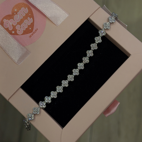 Özel Seri Yonca Bileklik / 14k renk