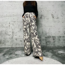 SATEN DESENLİ KUMAŞ PANTALON