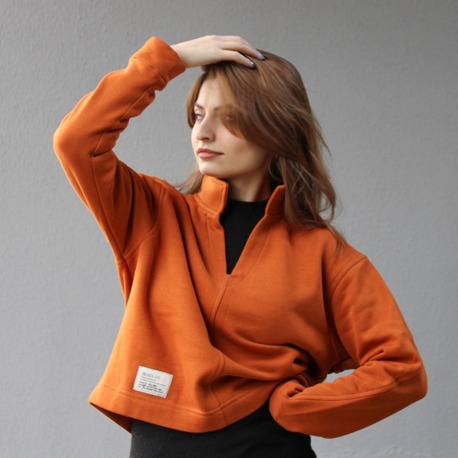 Kremit Bloom Crop Hakim Yaka Sweatshirt