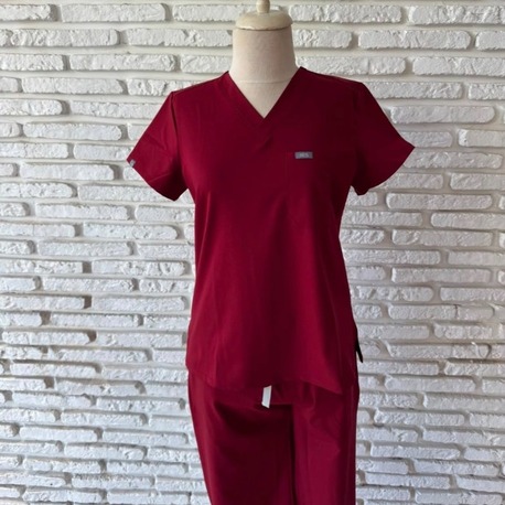 Bordo Scrubs Takım
