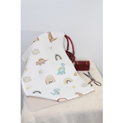Dinazor&Gökkuşağı Müslin Bebek Battaniye