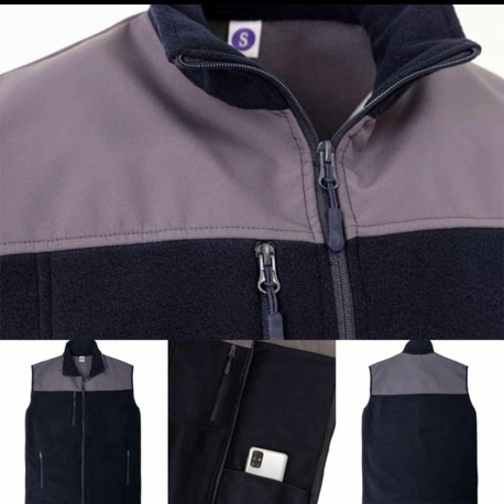 softshell detaylı polar yelek GRİ