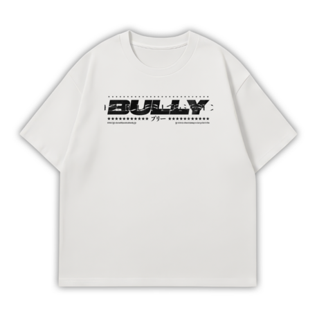 BULLY_002 BEYAZ OVERSIZE T-SHIRT