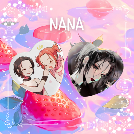 Nana Anime Kalpli Buton Rozet Seti - 2 Adet