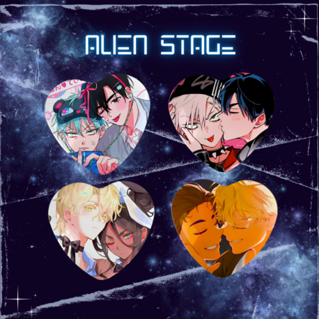 Alien Stage Kalpli Buton Rozet Seti - 4 Adet