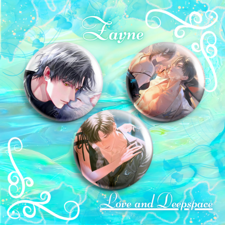 Love and Deepspace Zayne Buton Rozet Seti - 3 Adet