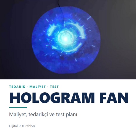 Hologram Fan İş Fikri: Tedarik, Maliyet ve Test Rehberi (PDF)