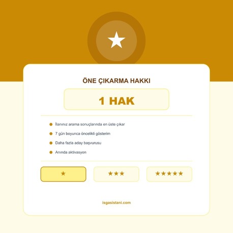 1 ÖNE ÇIKARMA HAKKI