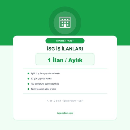 ​​​​​​​Starter Paket - İş ilanı (1 İlan/Aylık) 
