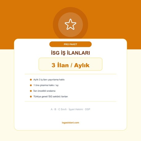 ​​​​​​​Pro Paket - İş ilanı (3 İlan/Aylık) 