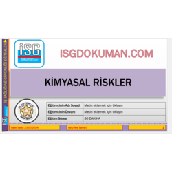 Kimyasal Risk Etmenleri İş Güvenliği Eğitim Sunumu