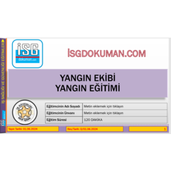 Yangın eğitimi (yangın ekibi)