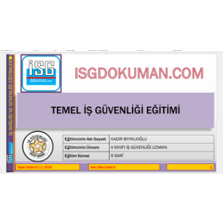 Temel İSG Eğitim Sunumu