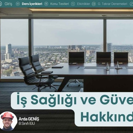 10. DERS (İSG SINAVA HAZIRLIK DERS NOTU)
