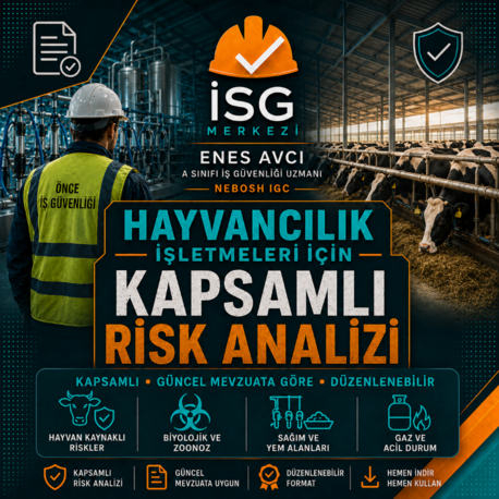 Hayvancılık İşletmeleri İçin Kapsamlı  Risk Analizi | Güncel Mevzuata Göre Hazırlandı