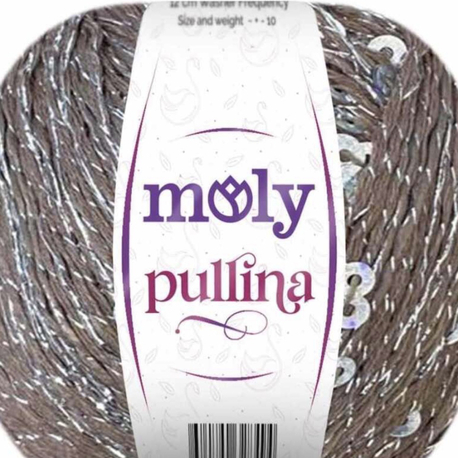 Molypullina kahverengi simli pullu ip