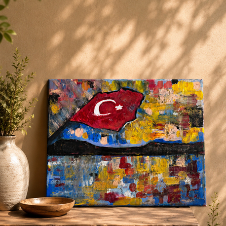 "bosphorus" 24x30 cm, acrylic on canvas, original painting✨