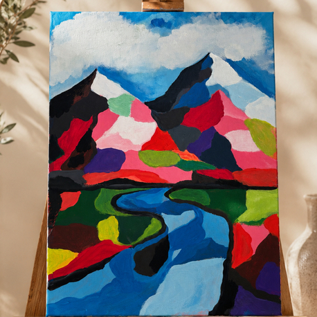 fovist esintili tablo akrilik 28x35 cm