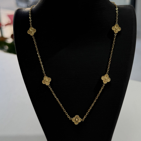 5’li Gold Yonca Kolye