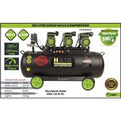 HAİS - HAVA KOMPRESÖRÜ - SESSİZ - 100 LT