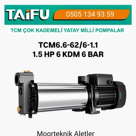 Çok Kademeli Yatay Milli Su Pompası 