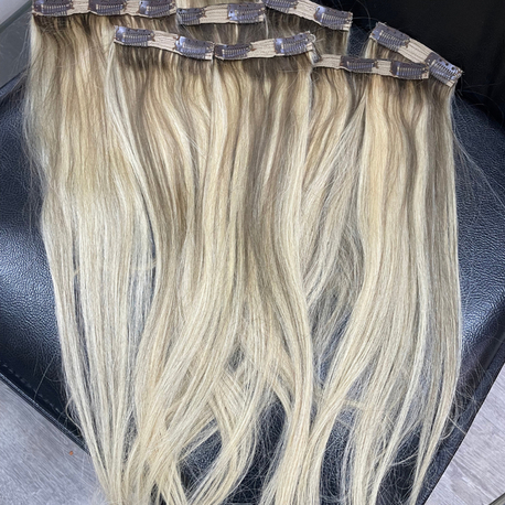 8’li Set 50cm Röfleli Gerçek Saç Çıt Çıt 