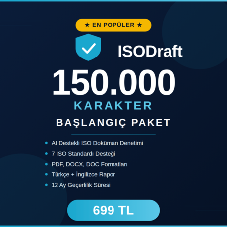 ISODraft Başlangıç Paket — 150.000 Karakter