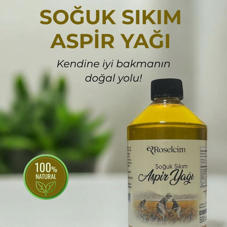 Aspir Yağı (Soğuk Sıkım 500 ml)