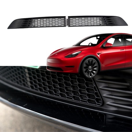 Tesla Model Y Ön Tampon Ortasına Takılan Izgara, Mat Siyah Renk